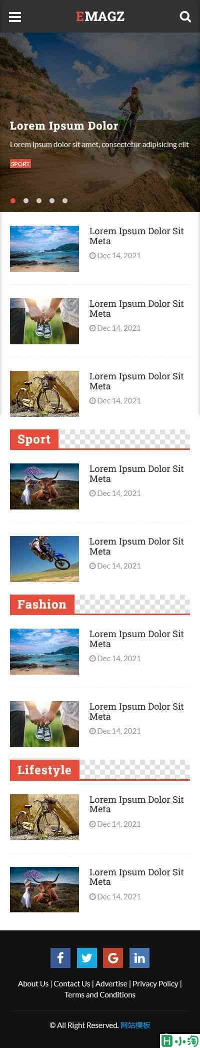 多功能通用手机网站模板-手机预览